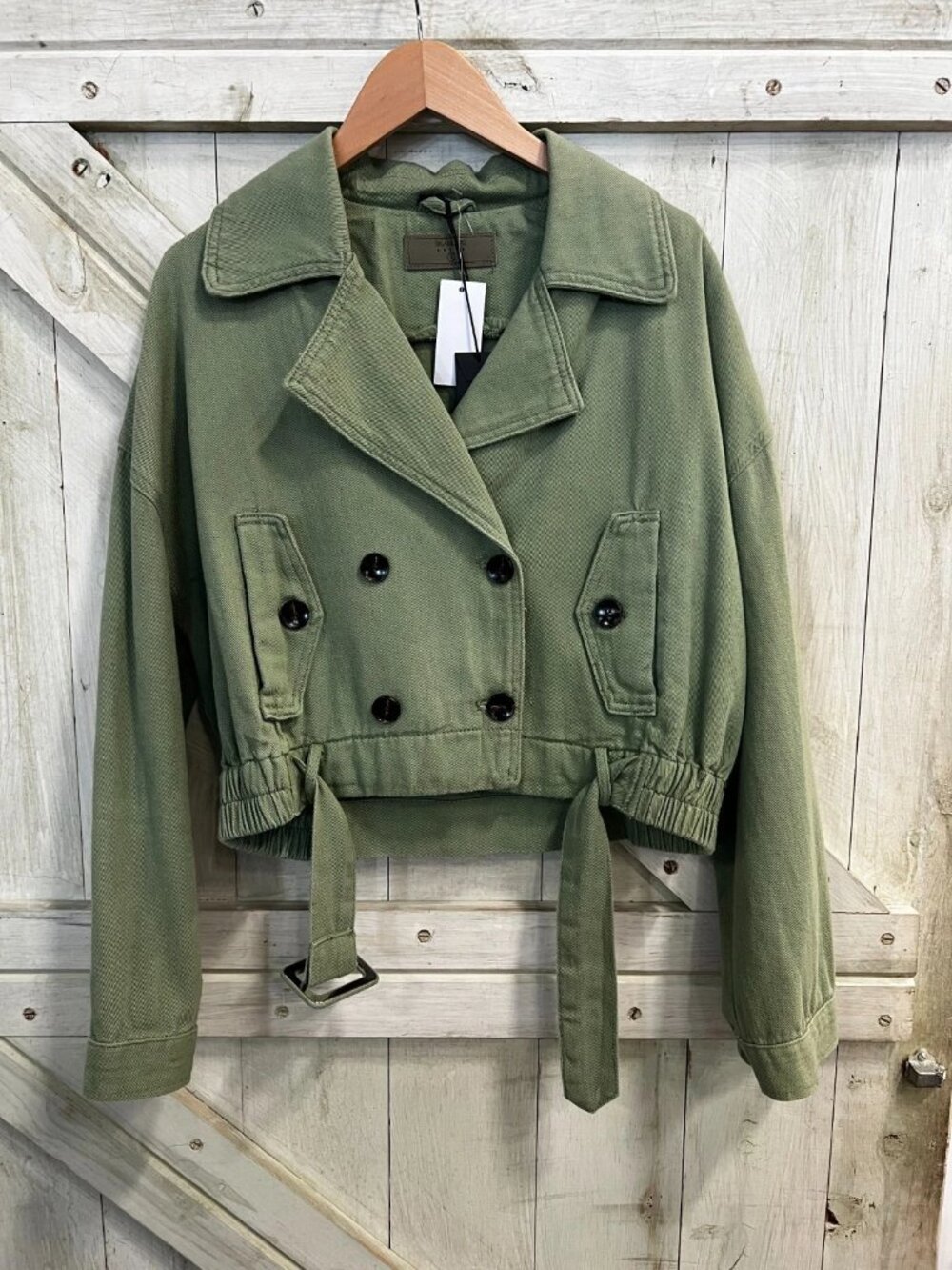 BlankNYC Green Cropped Jacket NWT Size S